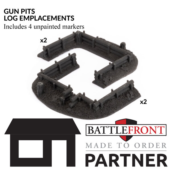 Battlefront XX351 Gun Pits Log Emplacements von Frontline Games
