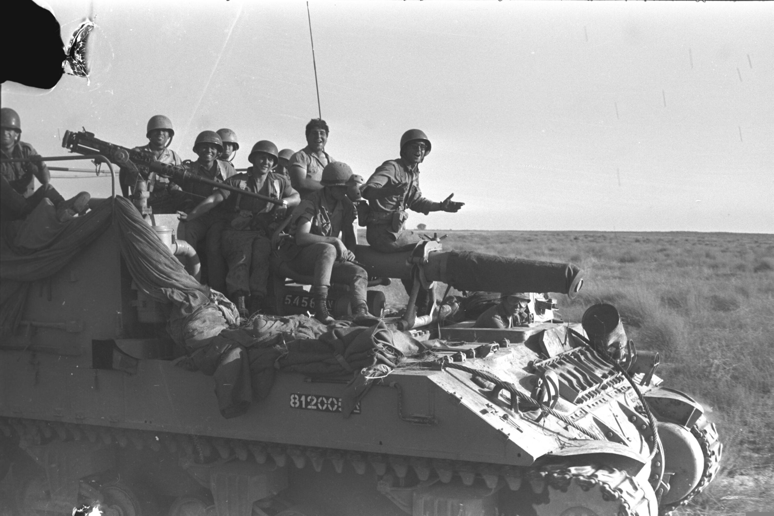 Israelische Truppen während des Sechstagekriegs 1967 bei Rafah