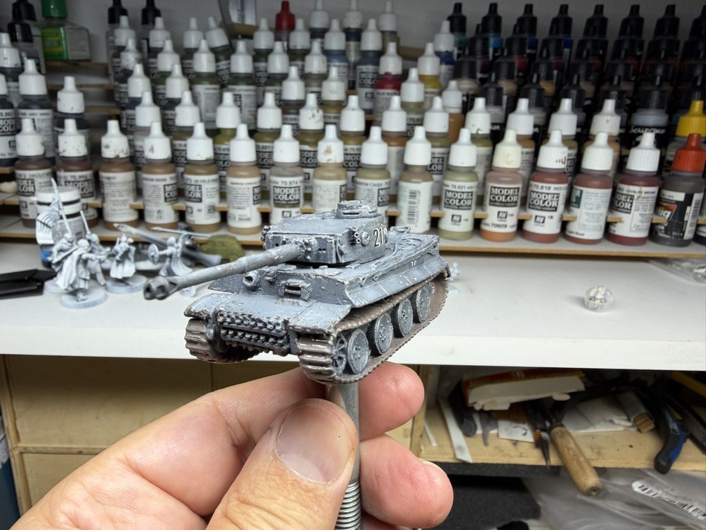 Panzergrauer Tiger I im Maßstab 15 mm