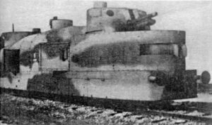 Artilleriewagen eines polnischen Panzerzuges