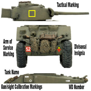 Referenz 04 zu Tarnfarben, taktischen Markierungen und Abzeichen der 6. Südafrikanischen Panzerdivision
