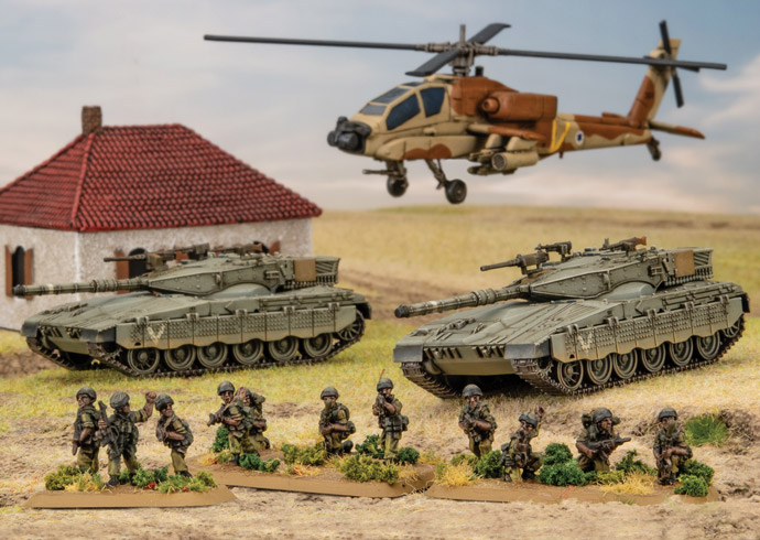 Bemalte israelische Team-Yankee-Armee von Battlefront Miniatures