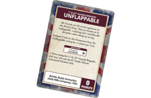 Unflappable Command Card der Guards im Italienfeldzug