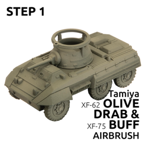M8 Greyhound nach Grundfarbe und zenitaler Aufhellung