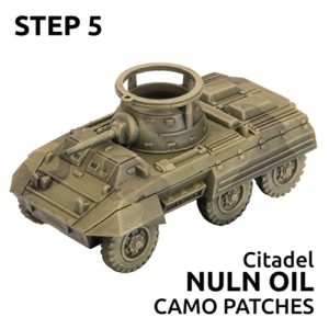 Erste schwarze Tarnflecken mit Nuln Oil