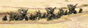 Argentinische Artillerie während des Falklandkriegs